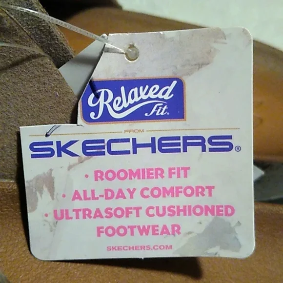 Skechers Luxe Foam Relaxed Fit Strap Sandals Size 10 Taupe cushioned comfort - Picture 4 of 8